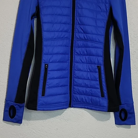 Brand New! Everlast Blue  & Black Front Puffer Activewear Jacket Sz.S - Picture 2 of 10